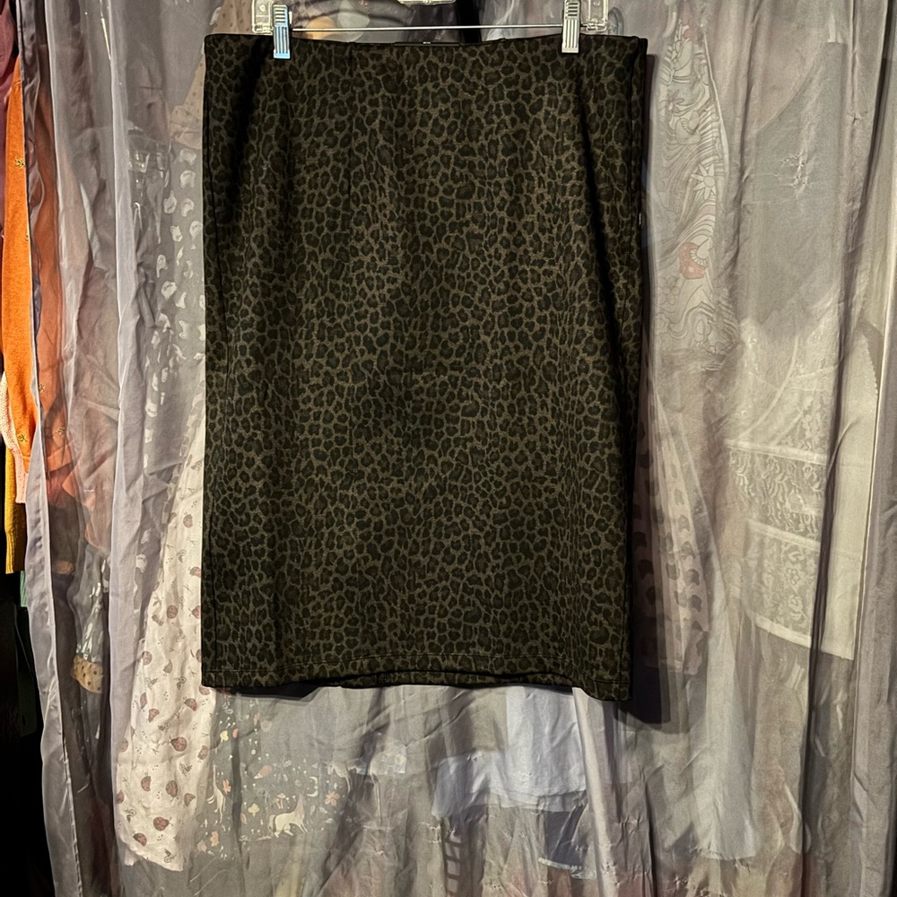 Liverpool Leopard Print Pinup High Waist Slimming Pencil Skirt size 16
